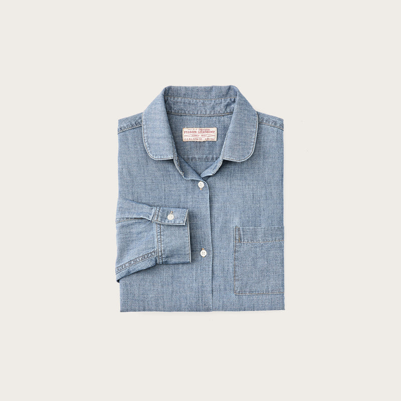 Women’s chambray shirt von Filson | Light indigo chambray (Blue)