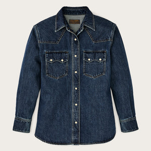 Chemise femme western en denim par Filson | Medium indigo (Blue)