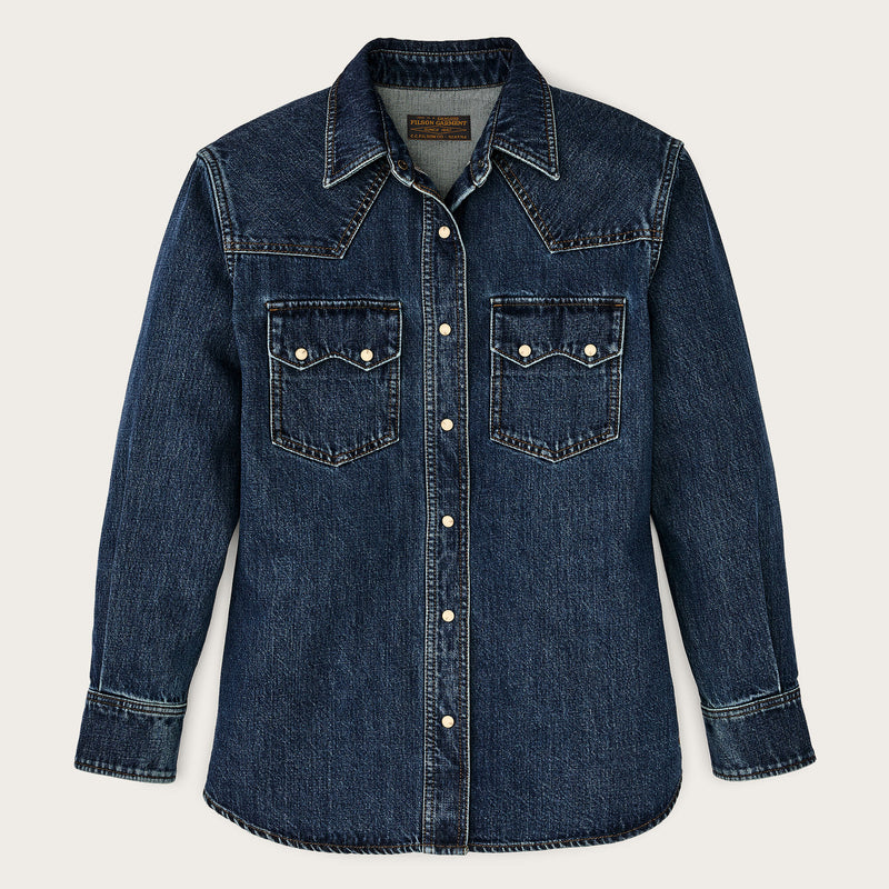 Chemise femme western en denim par Filson | Medium indigo (Blue)