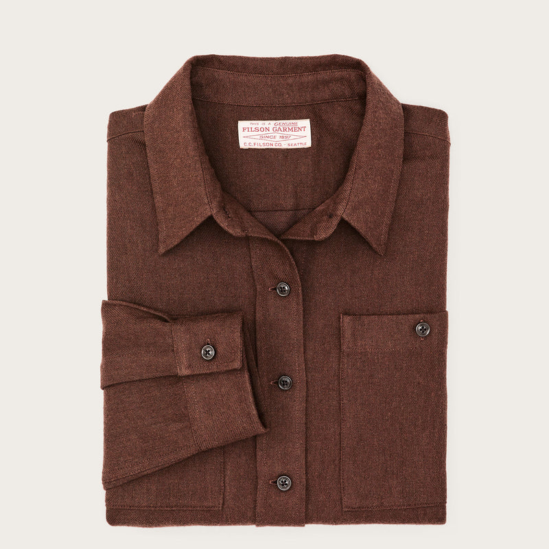 Camicia di flanella rangeland da donna di Filson | Chestnut heather (Brown)
