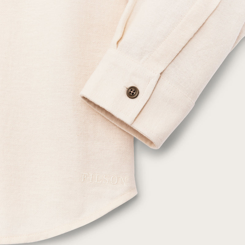 The women’s rangeland flannel shirt by Filson | Natural heather (Beige)