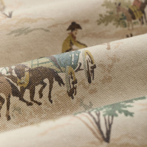 Women's long sleeve twill camp shirt von Filson | Desert green / print (Beige)