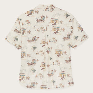 Women's twill popover shirt von Filson | Desert natural / print (Beige)