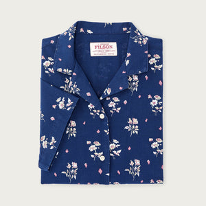Women's camp shirt von Filson | Indigo / floral (Blue)
