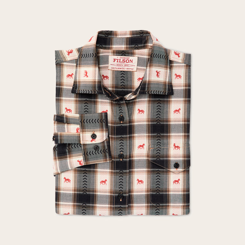 Women's ranch shirt von Filson | Cream print (Multicolor)