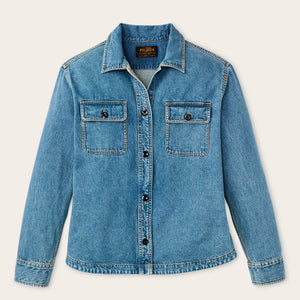 Women's embroidered denim shirt par Filson | Vintage indigo (Blue)