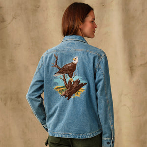Women's embroidered denim shirt par Filson | Vintage indigo (Blue)