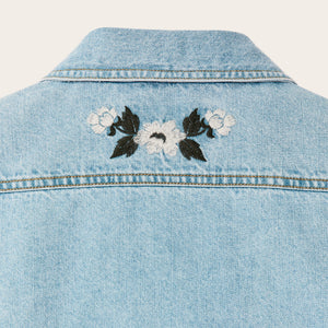 Women's embroidered denim shirt par Filson | Pale indigo (Blue)