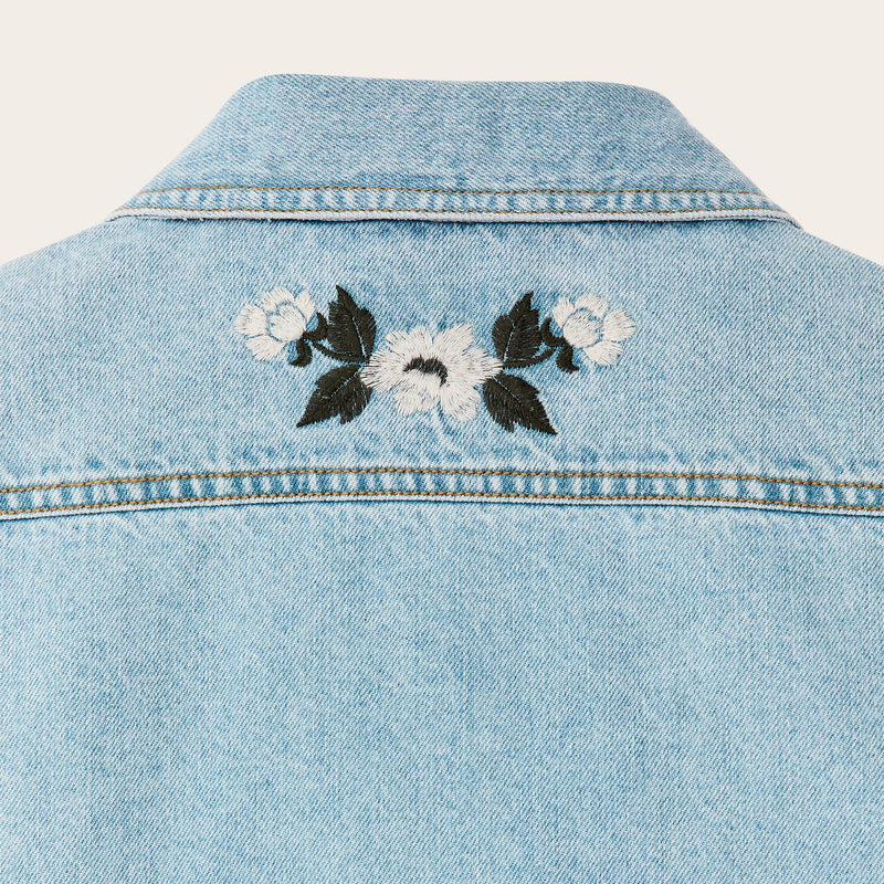 Women's embroidered denim shirt par Filson | Pale indigo (Blue)