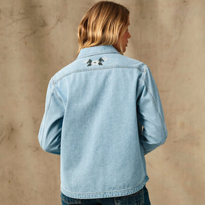 Women's embroidered denim shirt par Filson | Pale indigo (Blue)