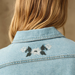 Women's embroidered denim shirt par Filson | Pale indigo (Blue)