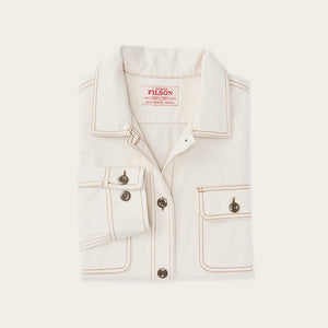 Women's denim shirt par Filson | Natural seed (White)