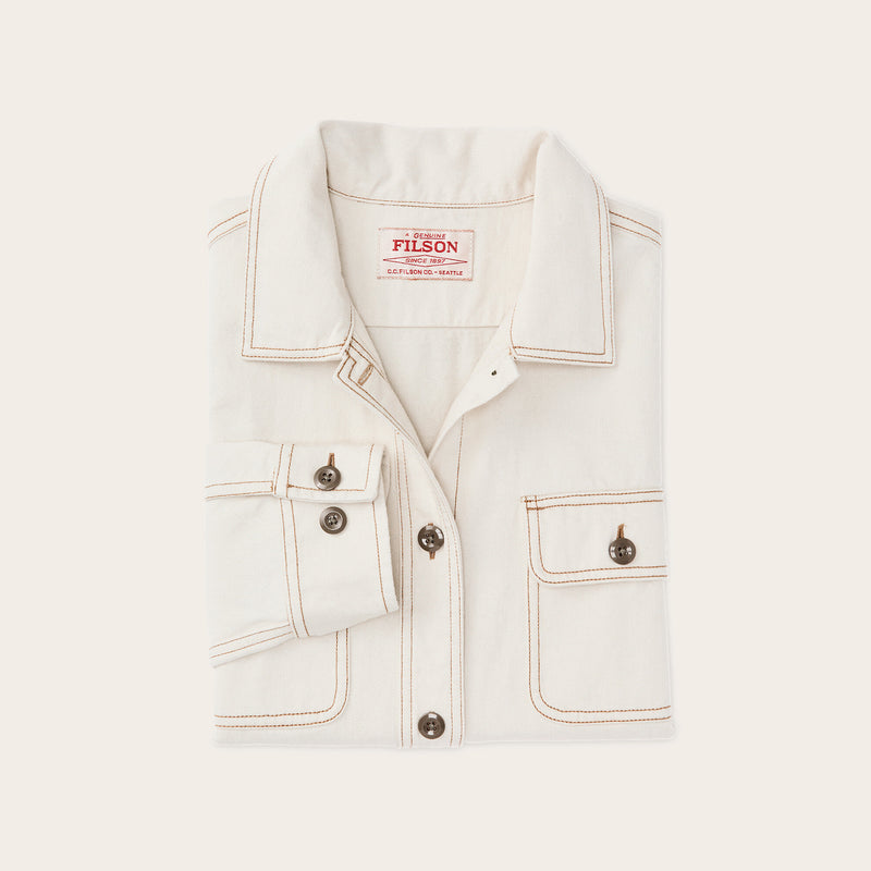 Women's denim shirt par Filson | Natural seed (White)
