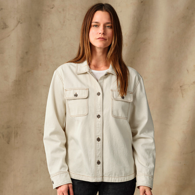 Women's denim shirt par Filson | Natural seed (White)