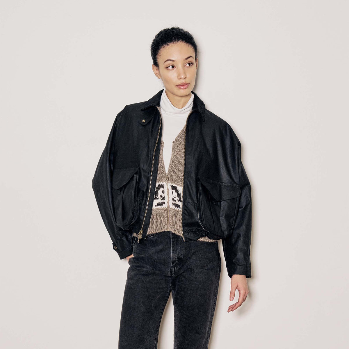 Women's shelter cloth short work jacket by Filson Black (Black)