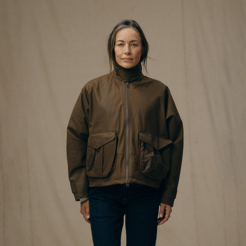Women's shelter cloth short work jacket di Filson | Dark tan (Beige)