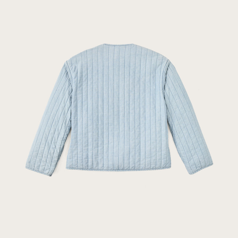 Giacca trapuntata in chambray da donna di Filson | Light indigo chambray (Blue)