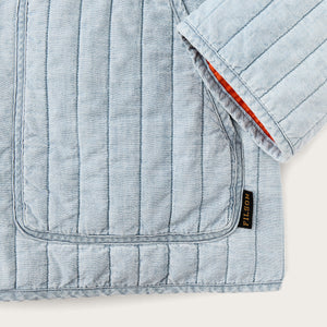 Giacca trapuntata in chambray da donna di Filson | Light indigo chambray (Blue)