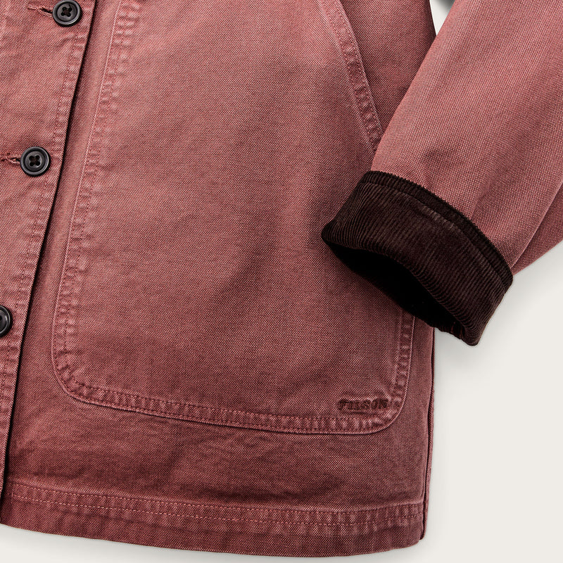 Women's canvas barn coat par Filson | Mahogany (Pink)