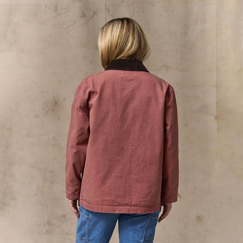 Women's canvas barn coat par Filson | Mahogany (Pink)
