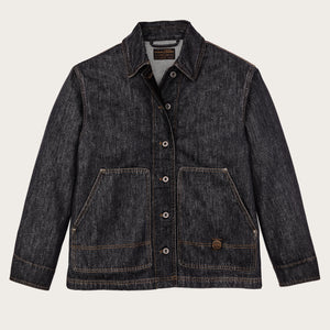Women’s denim barn coat by Filson | Rinse black (Gray)