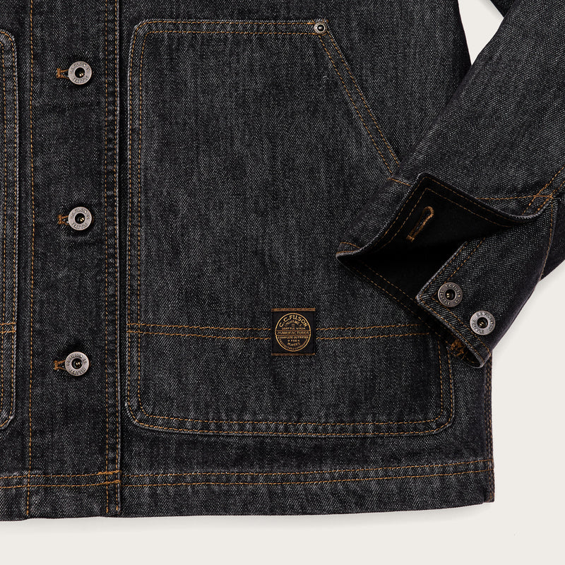Women’s denim barn coat by Filson | Rinse black (Gray)