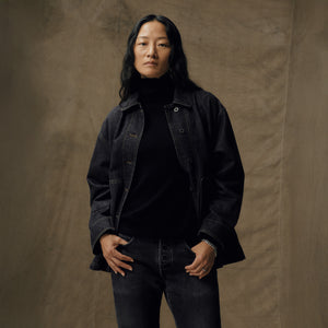 Women’s denim barn coat by Filson | Rinse black (Gray)