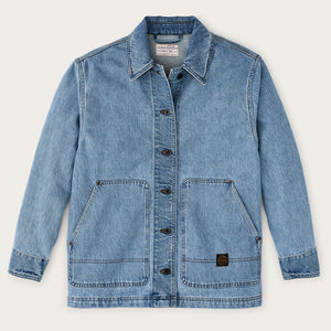 Women’s denim barn coat by Filson | Stone wash indigo (Blue)