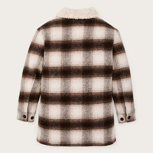 Women’s kodiak shawl collar coat by Filson | Cream / brown shadow (Beige)