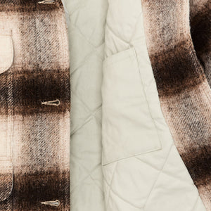 Women’s kodiak shawl collar coat by Filson | Cream / brown shadow (Beige)