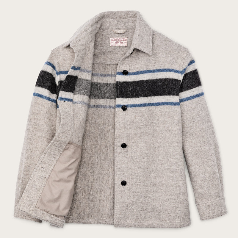 Overshirt in lana da donna di Filson | Gray / black blanket (Gray)