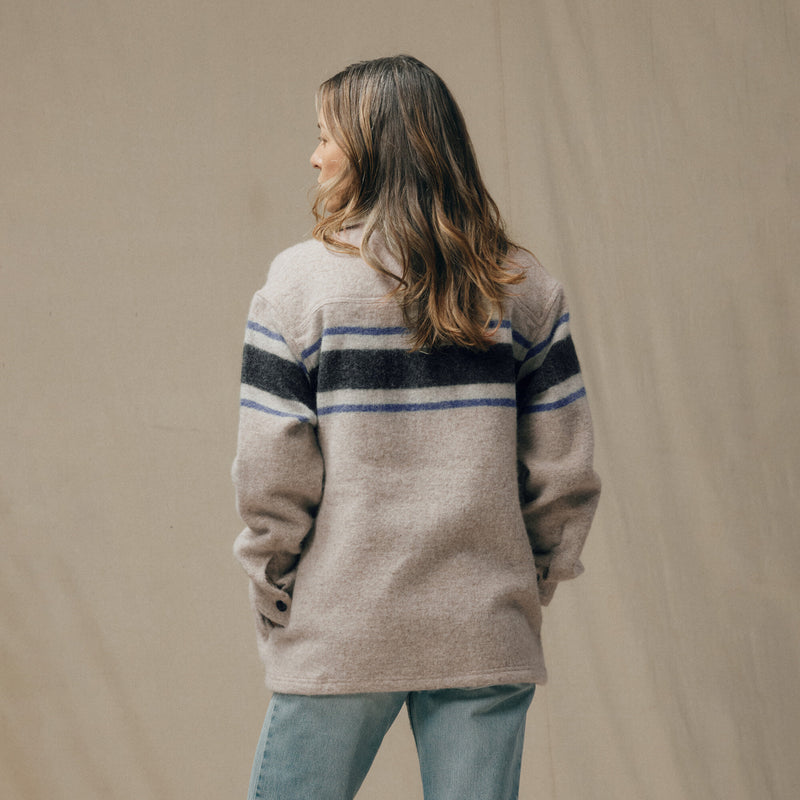 Overshirt in lana da donna di Filson | Gray / black blanket (Gray)