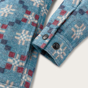 Women's wool overshirt by Filson | Turquoise / multi ja (Blue)