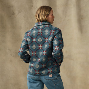 Women's wool overshirt by Filson | Turquoise / multi ja (Blue)