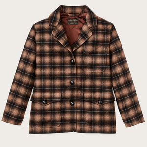 Women’s unconstructed wool blazer by Filson | Bronze brown plaid (Brown)