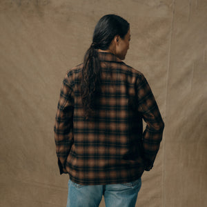 Women’s unconstructed wool blazer by Filson | Bronze brown plaid (Brown)