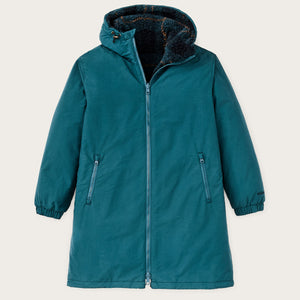 Women’s reversible wooly fleece coat by Filson | Dark teal (Blue)