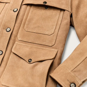 Giacca cruiser in pelle scamosciata da donna di Filson | Dark tan