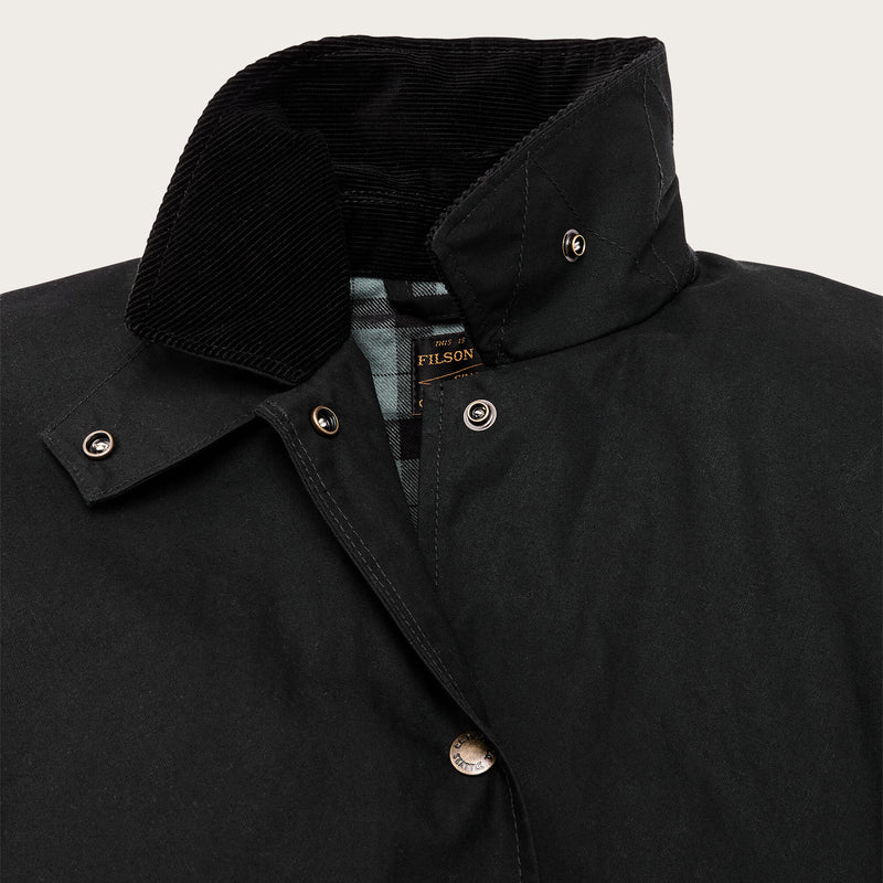 Women’s harbor front waxed jacket by Filson | Black (Black)