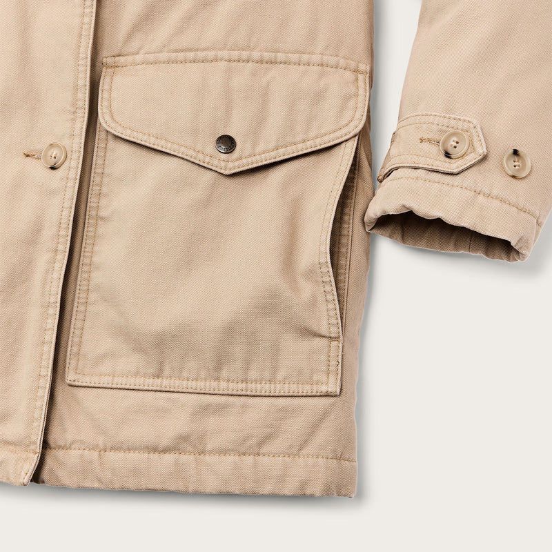 Manteau packer femme en toile par Filson | Natural (Beige)