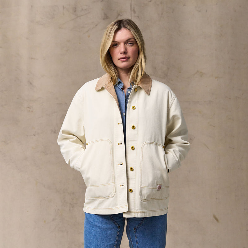 Women's 11-oz. denim barn coat di Filson | Natural seed (White)