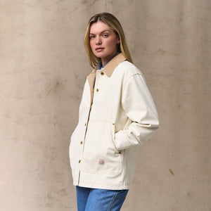 Women's 11-oz. denim barn coat di Filson | Natural seed (White)