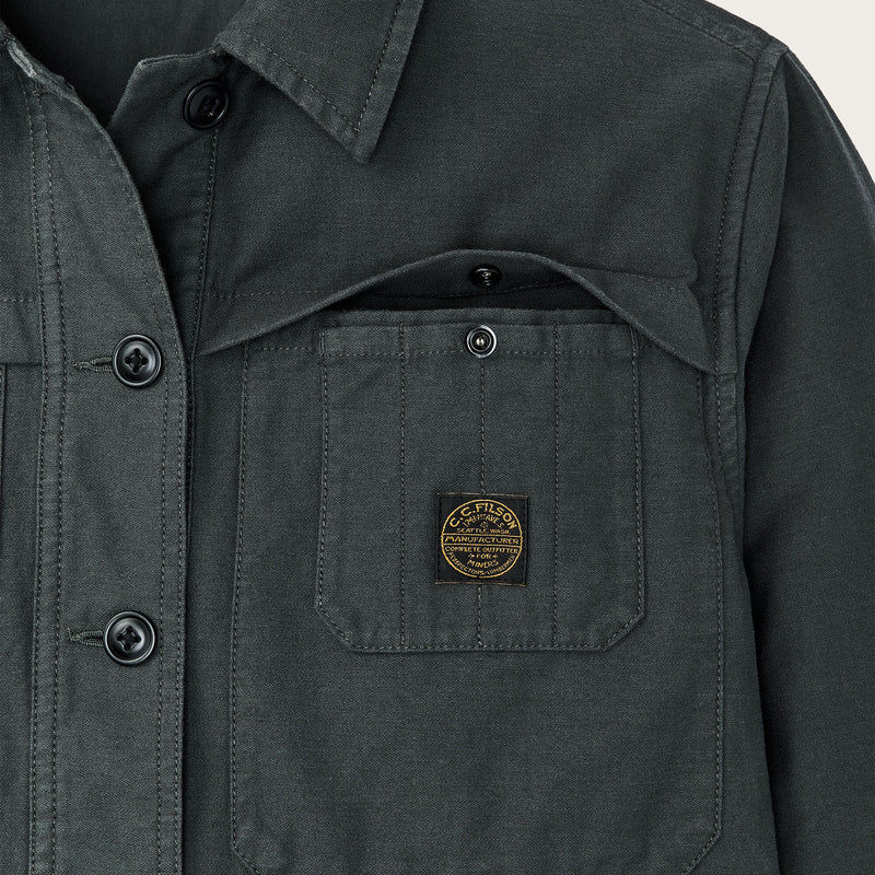 Women's reverse sateen cruiser jacket par Filson | Faded black (Black)