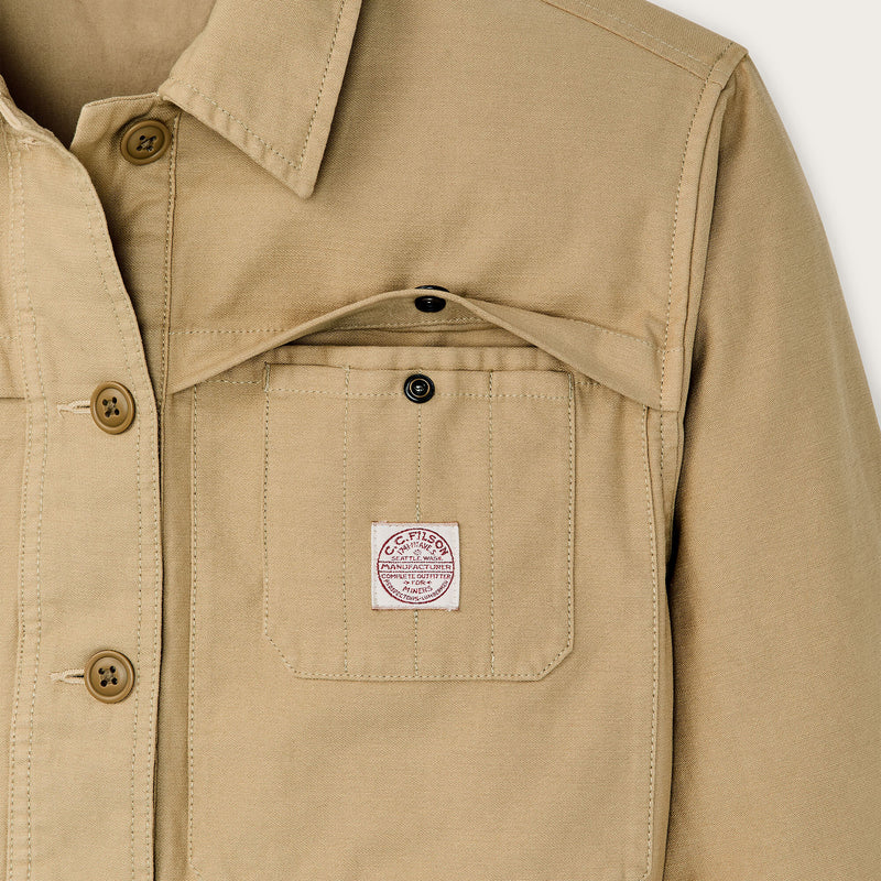 Women's reverse sateen cruiser jacket von Filson | Antique khaki (Yellow)