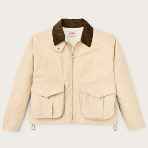 Women's dry wax short work jacket di Filson | Quail tan (Yellow)