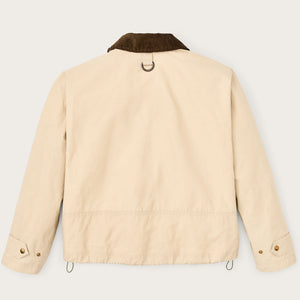 Women's dry wax short work jacket di Filson | Quail tan (Yellow)
