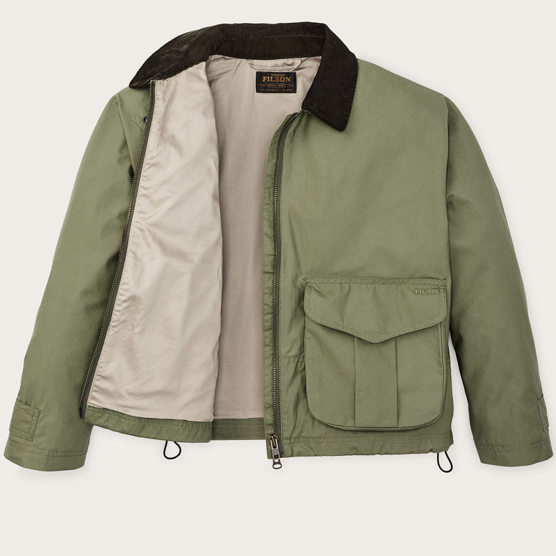 Women's dry wax short work jacket di Filson | Slate olive (Green)