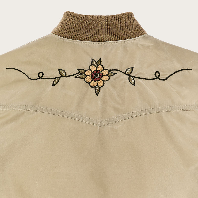 Women's western satin jacket by Filson | Silver sage (Beige)