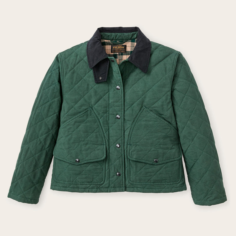 Women's quilted outfitter jacket par Filson | Deep forest (Green)