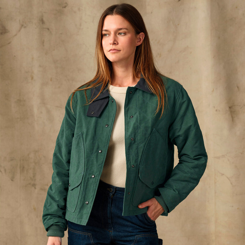 Women's quilted outfitter jacket par Filson | Deep forest (Green)